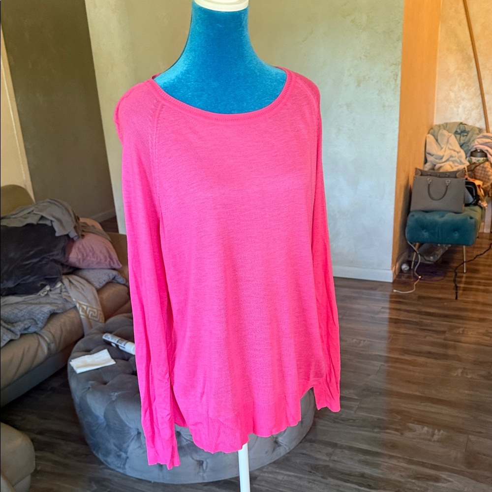 Women's Pink Long Sleeve Top